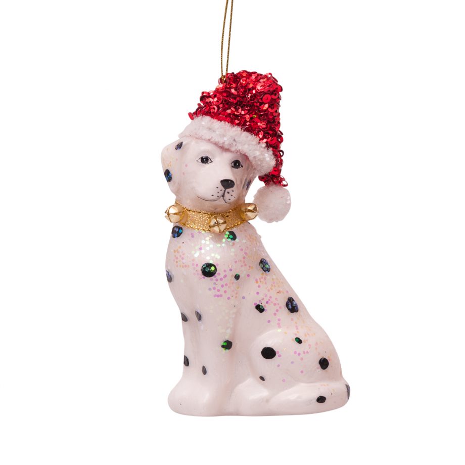 1162800110026.org  920x920 - Julepynt - Glass dog dalmatian w/hat