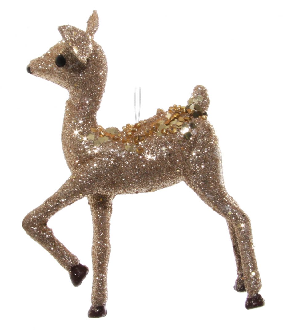 55349 920x1080 - Julepynt - Glitter deer standing champagne