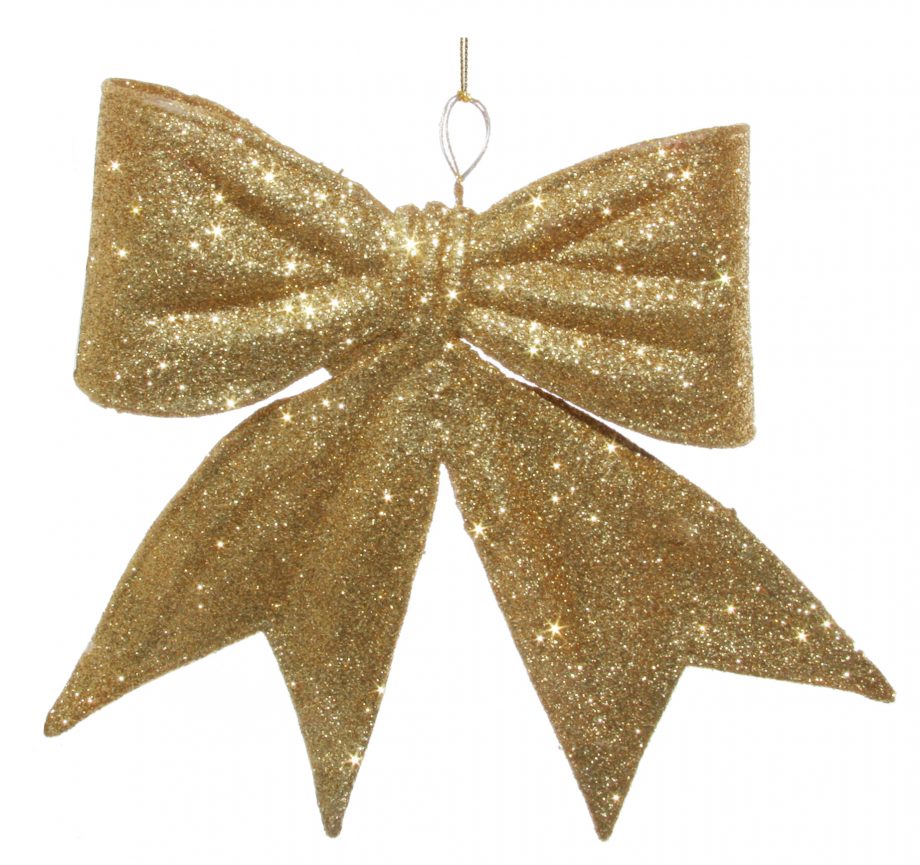 55684 920x865 - Julepynt - Glitter bow, gold